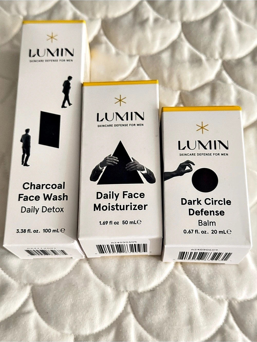 Lumin Skincare Trio Set (Charcoal Face Wash, Daily Face Moisturizer, Dark Circle